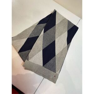 Tommy Hilfiger mens blue gray scarf